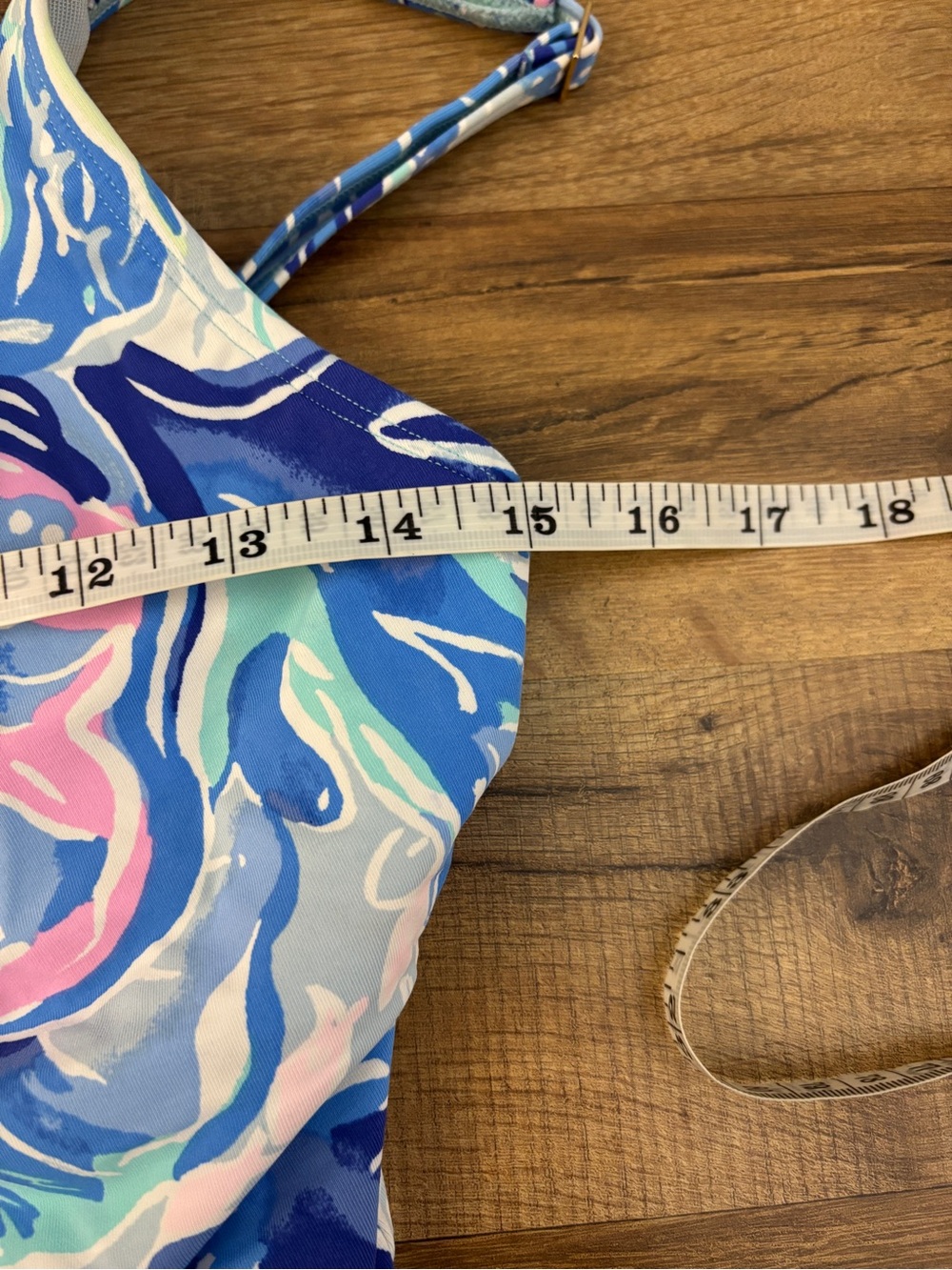 Lilly Pulitzer Brenta Tankini Swimsuit Top Shade Seekers Pink Blue Print - Picture 10 of 11